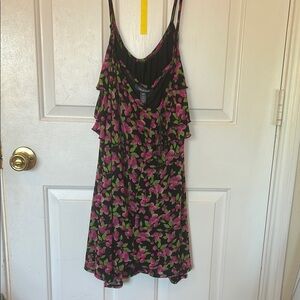 ModCloth Pink Tiered Ruffled Tank Top